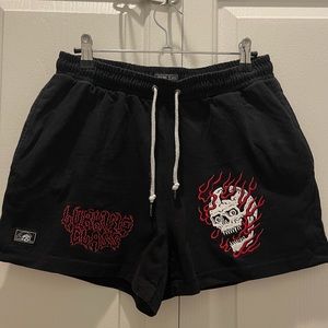 Lurking Class by Sketchy Tank Flame Black Sweat Shorts